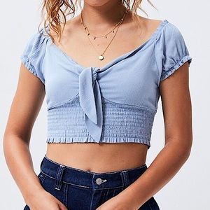 LA Hearts PacSun Tie Front Woven Top